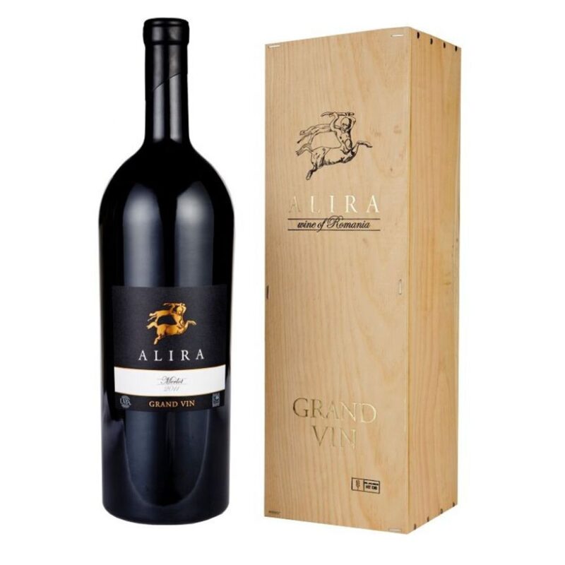VIN ALIRA GRAND VIN MERLOT Magnum cutie de lemn 1.5 ML